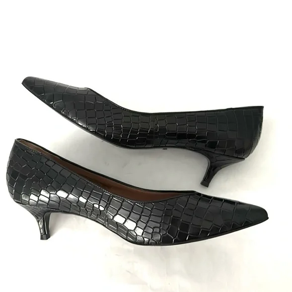 Vionic Kit Josie Croc Black Croc-Embossed Leather Women's Pumps 10 NWOB - Picture 5 of 12